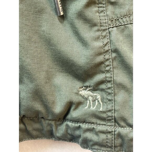 Vtg Abercrombie & Fitch Military Green Utility Sherpa Parka Jacket M Y2K Grunge - Picture 7 of 12